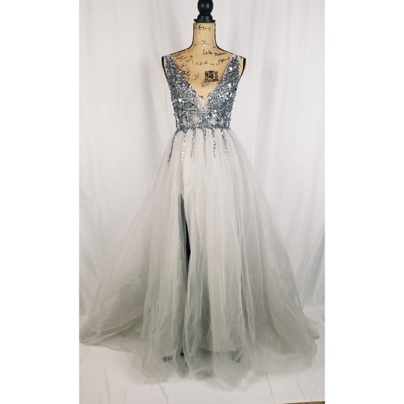 Dresses & Skirts - NWOT Sequin Plunging V-Neck Dress